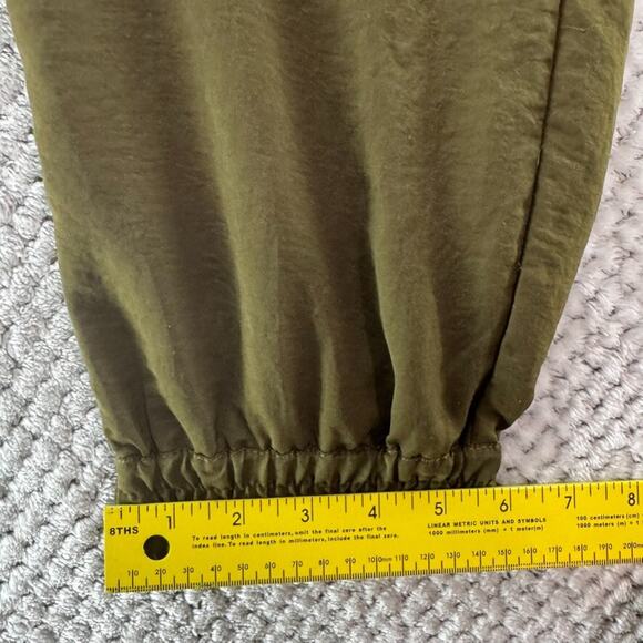 Elevenses Pants Womens 14 Green Cargo Joggers Elastic Waist Zip Ankle Pockets - Picture 14 of 16